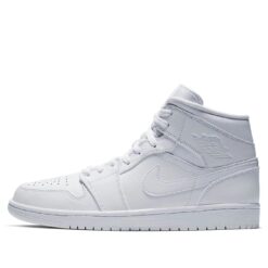 Air Jordan 1 Mid ‘Triple White’ 2019 554724-129