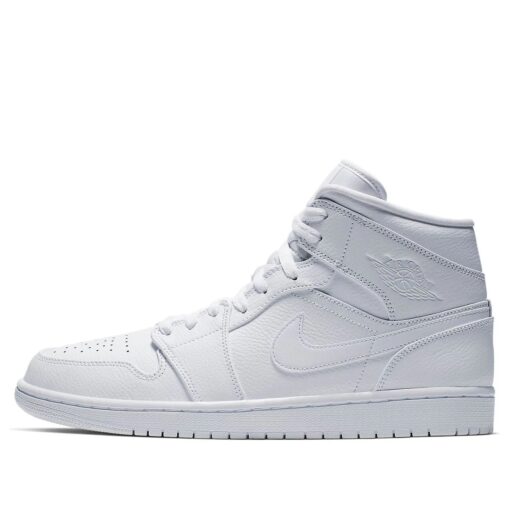 Air Jordan 1 Mid 'Triple White 2019' 554724-129