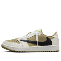 Travis Scott X Air Jordan 1 Low Golf Shoes – Neutral Olive Colorway FZ3124-200