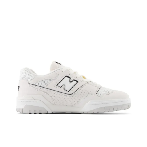 New Balance 550 White Perforated Leather Black Bb550prb