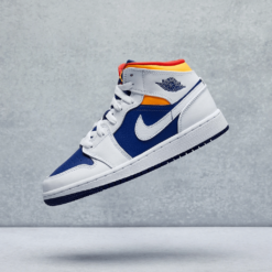 Air Jordan 1 Mid ‘White Deep Royal Blue’ 554725-131