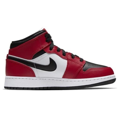 (GS) Air Jordan 1 Mid 'Chicago Black Toe' 554725-069