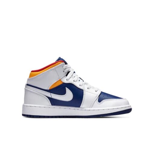 Air Jordan 1 Mid ‘White Deep Royal Blue’ 554725-131