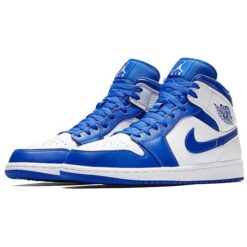 Air Jordan 1 Mid 'Hyper Royal White' 554724-114