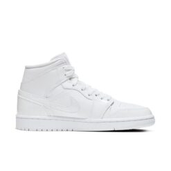 Wmns Air Jordan 1 Mid ‘Triple White Patent’ BQ6472-100