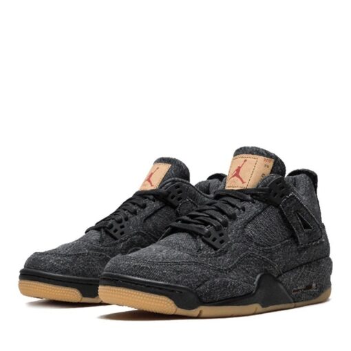 (GS) Air Jordan 4 Retro x Levi's 'Black Denim' AQ9103-001