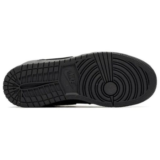 Jordan 1 Mid ‘Deep Black Nubuck Swoosh’ 554725-090