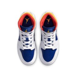 Air Jordan 1 Mid ‘White Deep Royal Blue’ 554725-131