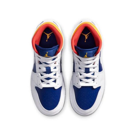 Air Jordan 1 Mid ‘White Deep Royal Blue’ 554725-131