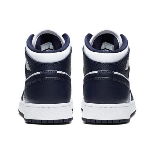 Jordan 1 Mid ‘White Metallic Gold Obsidian’ 554725-174