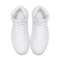 Wmns Air Jordan 1 Mid ‘Triple White Patent’ BQ6472-100
