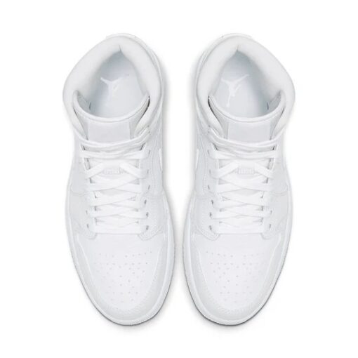 Wmns Air Jordan 1 Mid ‘Triple White Patent’ BQ6472-100