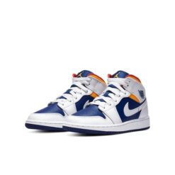 Air Jordan 1 Mid ‘White Deep Royal Blue’ 554725-131