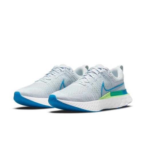 Nike React Infinity Run Flyknit 2 'Pure Platinum Emerald Laser Blue' CT2357-007