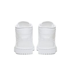 Wmns Air Jordan 1 Mid ‘Triple White Patent’ BQ6472-100