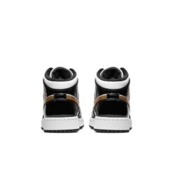 Jordan 1 Mid ‘Patent Black White Gold’ BQ6931-007