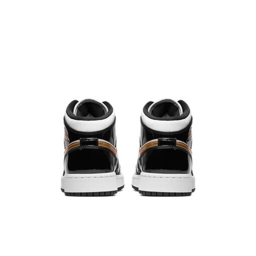 Jordan 1 Mid ‘Patent Black White Gold’ BQ6931-007