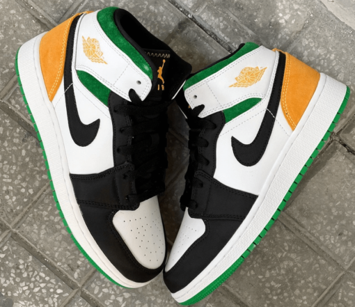 Jordan 1 Mid SE ‘White Laser Orange Lucky Green’ BQ6931-101