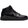 Jordan 1 Mid ‘Deep Black Nubuck Swoosh’ 554725-090