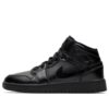 Jordan 1 Mid ‘Deep Black Nubuck Swoosh’ 554725-090