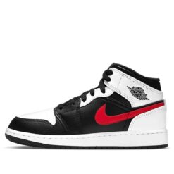 Jordan 1 Mid ‘White Black Chile Red’ 554725-075