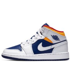Air Jordan 1 Mid ‘White Deep Royal Blue’ 554725-131