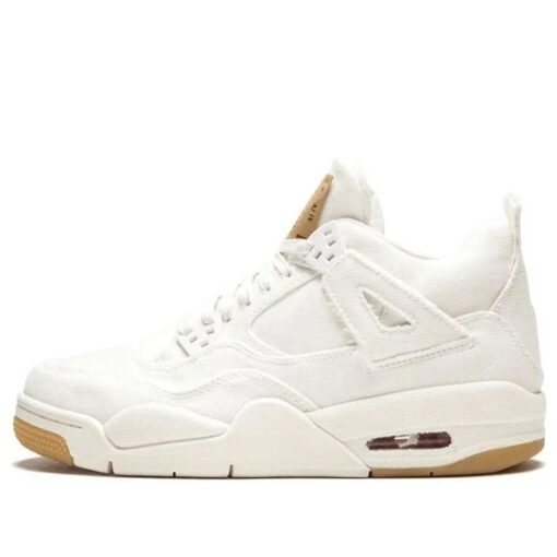 (GS) Air Jordan 4 Retro x Levi's 'White Denim' AQ9103-100