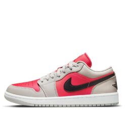 Jordan 1 Retro Low ‘Light Iron Ore Siren Red (Women’s)’    DC0774-060