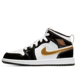 Air Jordan 1 Mid Patent ‘Black Gold’ BQ6932-007