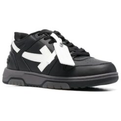 Off-White Out Of Office Low-Top Sneakers 'Black White' OMIA189C99LEA0041001