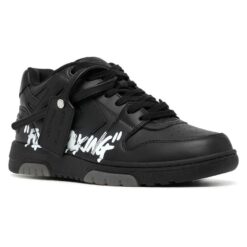 Off-White Out Of Office For Walking Low-Tops 'Black White' OMIA189C99LEA0021001