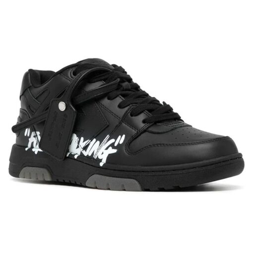 Off-White Out Of Office For Walking Low-Tops 'Black White' OMIA189C99LEA0021001
