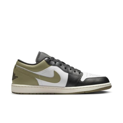 Air Jordan 1 Low 'Black White Medium Olive' 553558-092