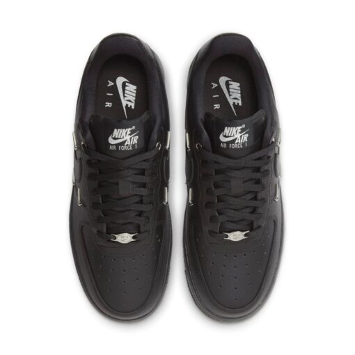 Nike Air Force 1 Low 'Black Silver Mini Swoosh' HQ1180-001