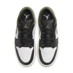 Air Jordan 1 Low 'Black White Medium Olive' 553558-092