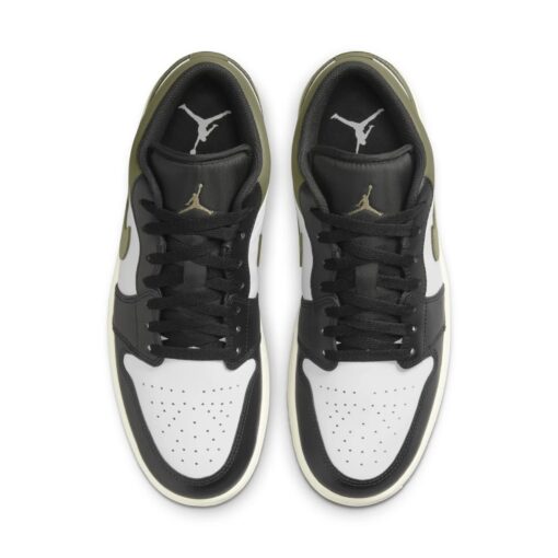 Air Jordan 1 Low 'Black White Medium Olive' 553558-092