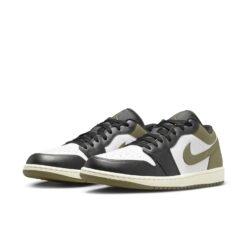 Air Jordan 1 Low 'Black White Medium Olive' 553558-092