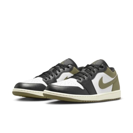 Air Jordan 1 Low 'Black White Medium Olive' 553558-092