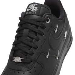 Nike Air Force 1 Low 'Black Silver Mini Swoosh' HQ1180-001