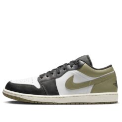 Air Jordan 1 Low 'Black White Medium Olive' 553558-092