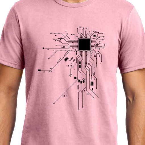 TheenStyle Digital Heart, Computer Chip, Programmer , Unisex Graphic T-Shirt