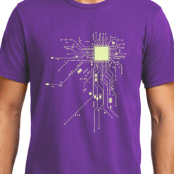 TheenStyle Digital Heart, Computer Chip, Programmer , Unisex Graphic T-Shirt