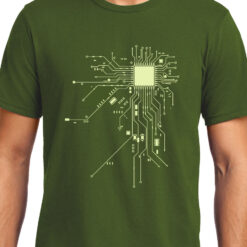 TheenStyle Digital Heart, Computer Chip, Programmer , Unisex Graphic T-Shirt