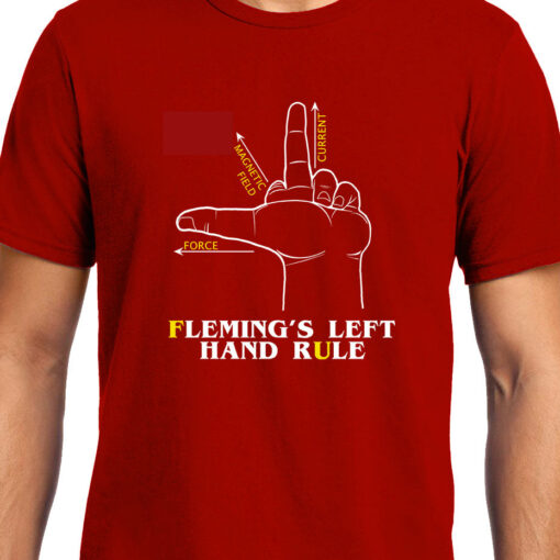 TheenStyle Flemings Left Hand rule , Physics, Unisex Graphic T-Shirt