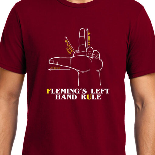 TheenStyle Flemings Left Hand rule , Physics, Unisex Graphic T-Shirt