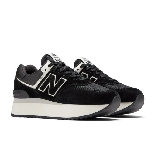 (WMNS) New Balance 574+ 'Black White' WL574ZAB