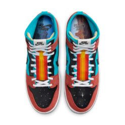 Nike x Di'orr Greenwood SB Dunk Hi Decon QS 'Turquoise Blue Red' FQ1775-400
