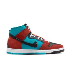 Nike x Di'orr Greenwood SB Dunk Hi Decon QS 'Turquoise Blue Red' FQ1775-400