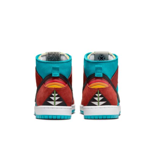 Nike x Di'orr Greenwood SB Dunk Hi Decon QS 'Turquoise Blue Red' FQ1775-400