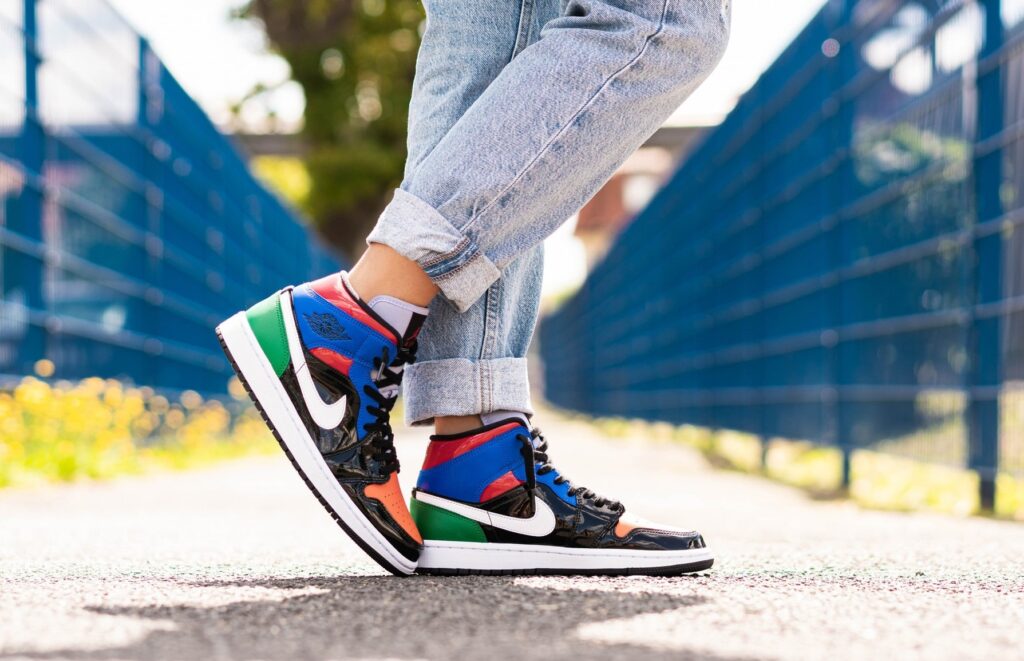 (WMNS) Air Jordan 1 Mid SE ‘Multi Patent’ Review: Bold, Glossy, and Built to Shine